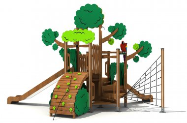 ky开元游乐木质定制树形组